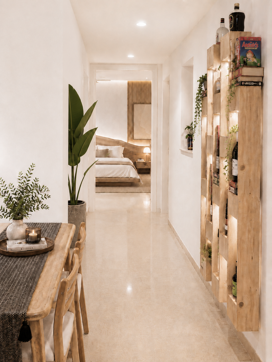 Warm contemporary living room by DROVA Studio